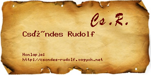 Csöndes Rudolf névjegykártya